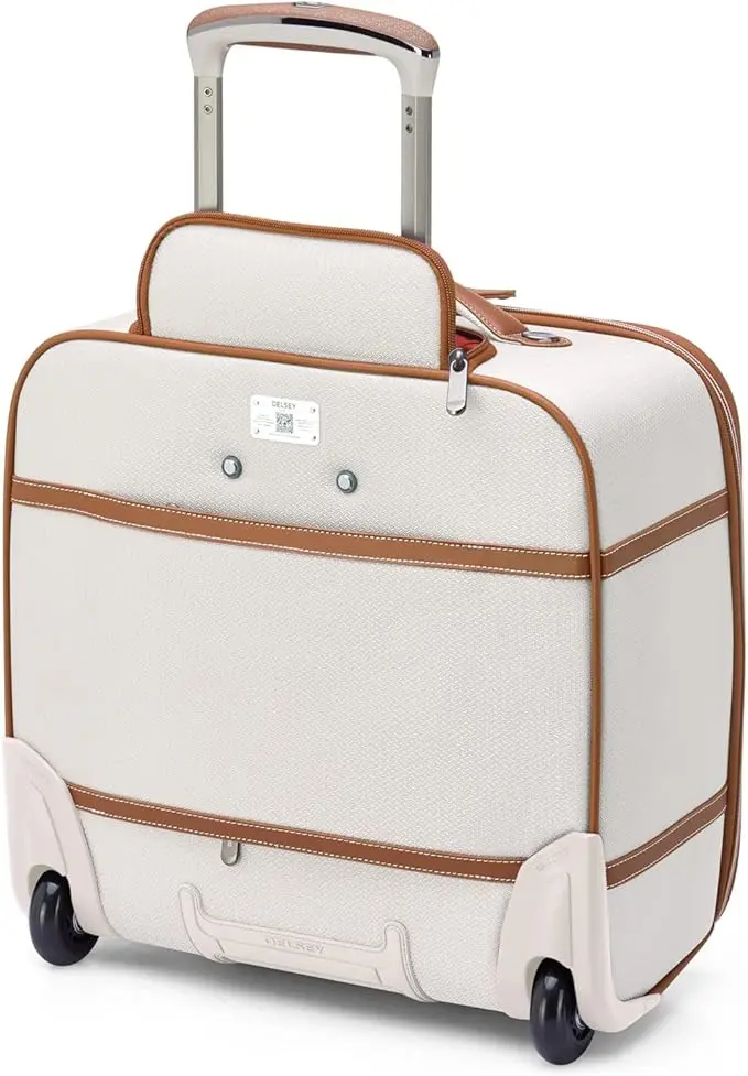 DELSEY PARIS Chatelet 2.0 Softside Luggage Under-Seater with 2 Wheels, Angora, Carry on 16 Inch image 4