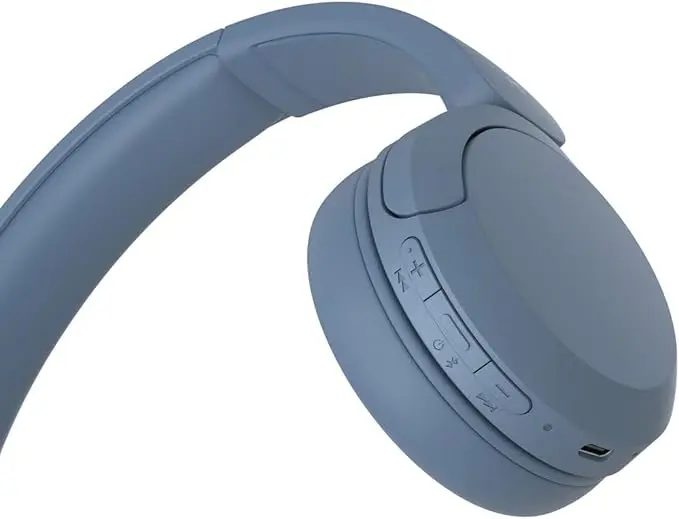 Sony WH-CH520 Wireless Headphones Bluetooth On-Ear Headset with Microphone and up to 50 Hours Battery Life with Quick Charging, Blue image 6