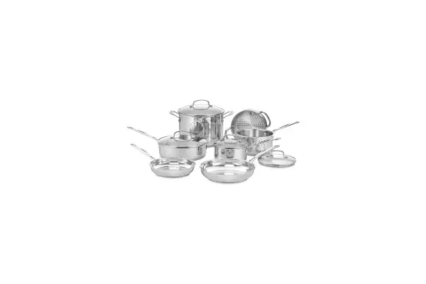 Cuisinart 77-11G Stainless Steel 11-Piece Set Chef's-Classic-Stainless-Cookware-Collection image