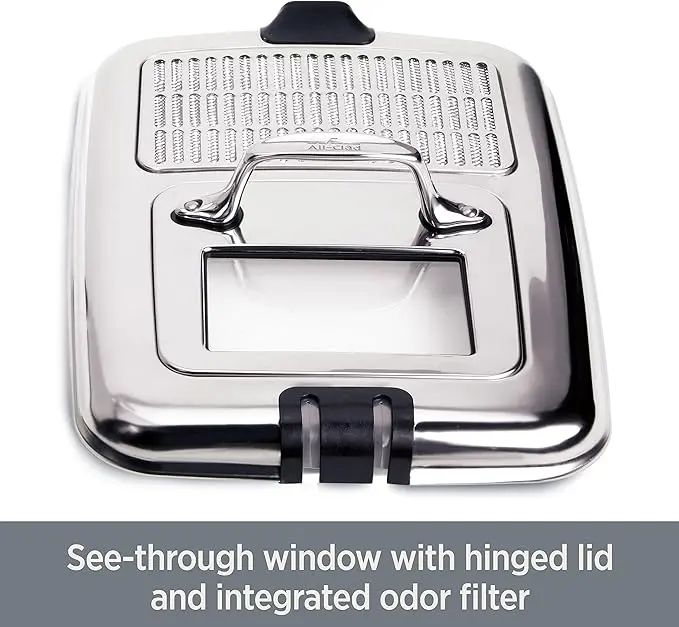 All-Clad Electric Deep Fryer with Basket and Lid, Stainless Steel Deep Fryer for Home Use, 1700W, Dishwasher Safe image 5