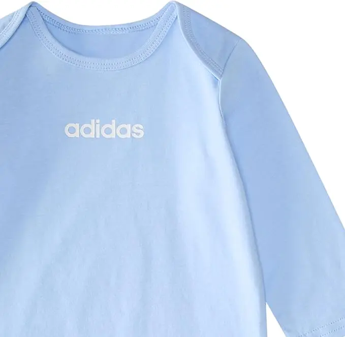 Adidas baby-boys 3-piece Linear Logo Bodyshirt & Pant Set image 3