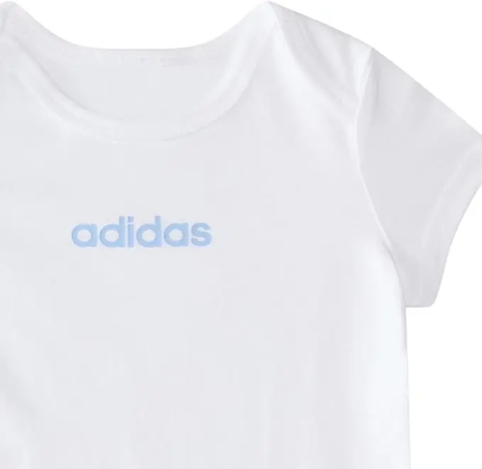 Adidas baby-boys 3-piece Linear Logo Bodyshirt & Pant Set image 4