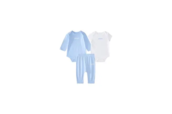Adidas baby-boys 3-piece Linear Logo Bodyshirt & Pant Set image