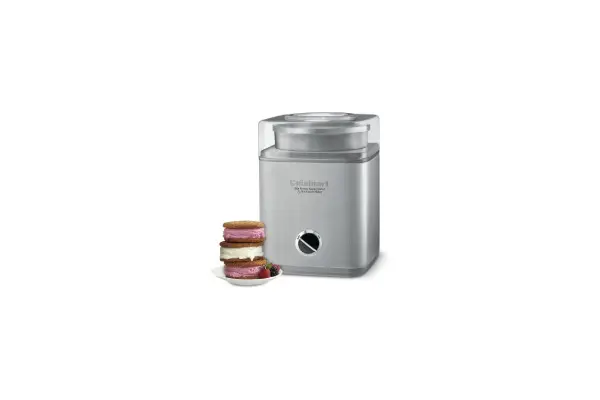 Cuisinart Ice Cream Maker Machine, 2-Quart Ice Cream, Sorbet and Frozen Yogurt Machine, Fully Automatic Double-Insulated Freezer Bowl Makes Frozen Desserts in Under 30 Minutes, ICE30BCP1, Silver image