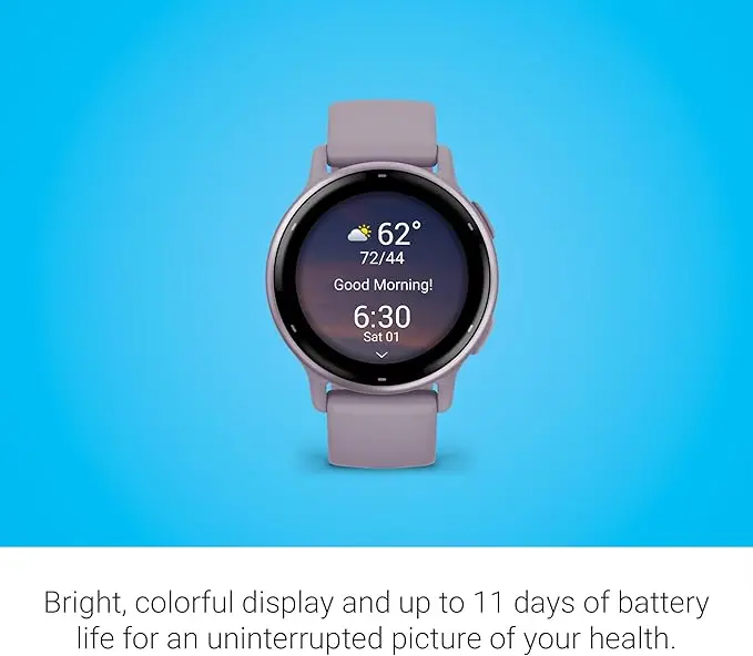 Garmin vívoactive 5, Health and Fitness GPS Smartwatch, AMOLED Display, Up to 11 Days of Battery, Orchid image 3