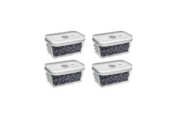 ZWILLING Fresh & Save 4-pc Small Glass Vacuum Sealer Food Storage Containers with Airtight Lids image