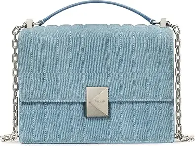 kate spade new york womens Deco Leather Flap Chain Crossbody image 1