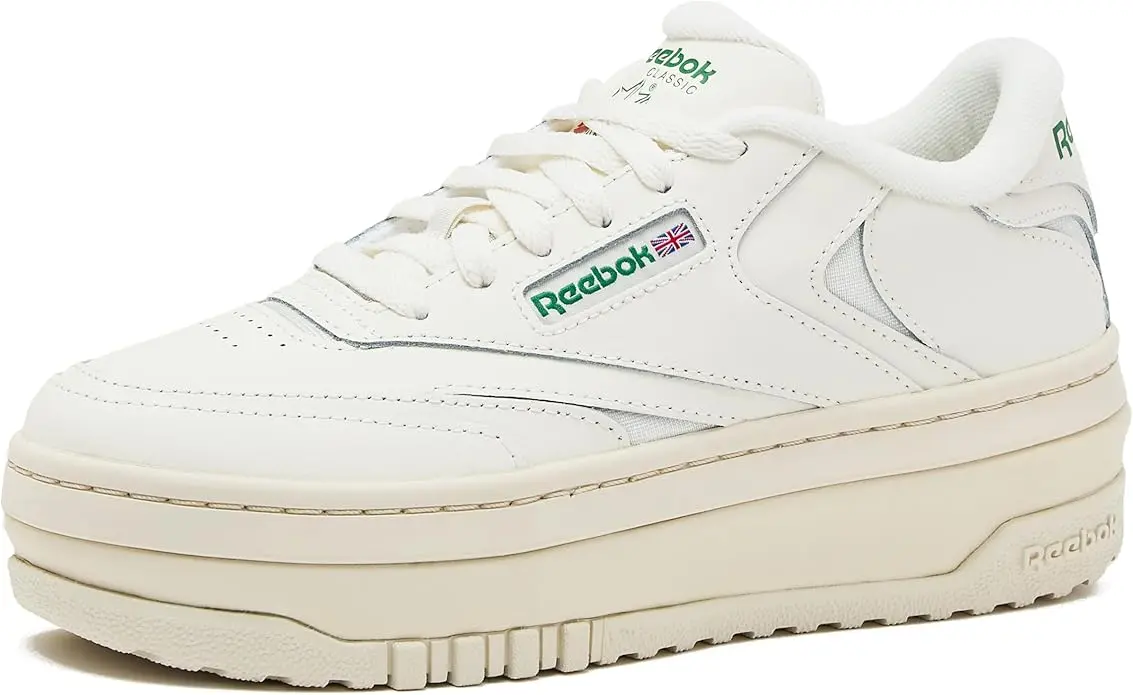 Reebok Club C Extra Platform Sneakers for Women - White Casual Tennis Women's Fashion Sneakers - Womens Shoes Size 5 to 11 image 1