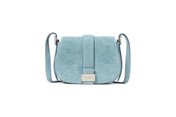 kate spade new york Womens Nouveau Textured Leather Mini Saddle Crossbody image