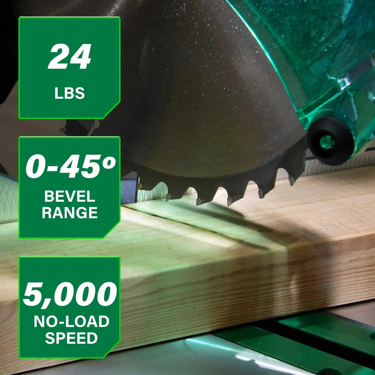 Metabo HPT 10-Inch Single Bevel Compound Miter Saw, 15-Amp Power Saw with Xact Cut Shadow Line, Precision Miter Angles, Single Bevel 0-45°, 40T TCT Miter Saw Blade, Lightweight Design, C10FCG2 image 2