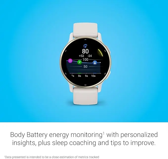 Garmin vívoactive 5, Health and Fitness GPS Smartwatch, AMOLED Display, Up to 11 Days of Battery, Ivory image 4