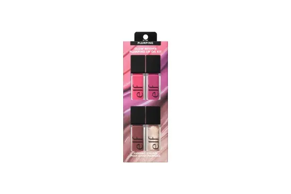 e.l.f. Glow Reviver Plumping Lip Oil Kit, Nourishing Tinted Lip Oils For A High-Shine Finish, Infused With Jojoba Oil, Vegan & Cruelty-Free, 4 Shades image