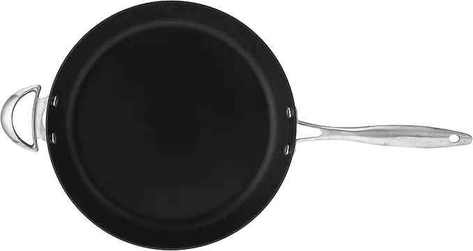 Scanpan CTX 12 3/4 inch Nonstick Saute Pan with Lid – Compatible with Gas and Electric Stovetops, Metal Utensil Safe, Oven Safe to 500°F, Dishwasher Safe, Black image 3