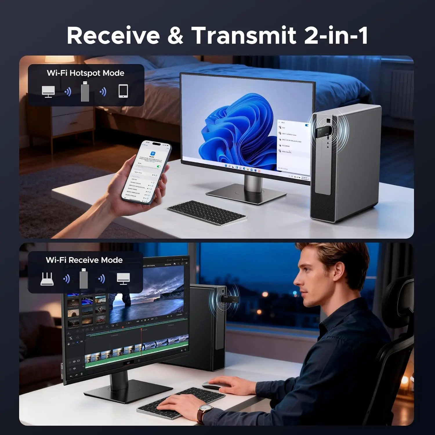 UGREEN AX1800 WiFi Adapter for Desktop PC, USB WiFi 6 Dongle with 5GHz/2.4GHz Dual Band, WAP3-SAE, Only Compatible with Windows 10/11 image 6