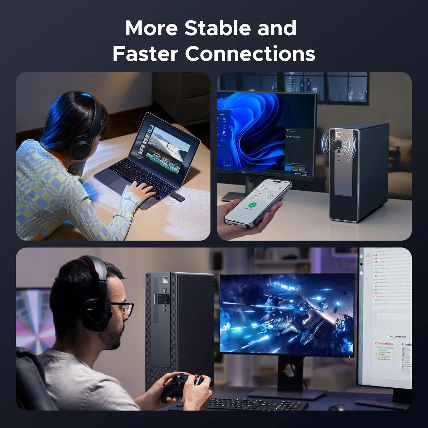 UGREEN AX1800 WiFi Adapter for Desktop PC, USB WiFi 6 Dongle with 5GHz/2.4GHz Dual Band, WAP3-SAE, Only Compatible with Windows 10/11 image 8