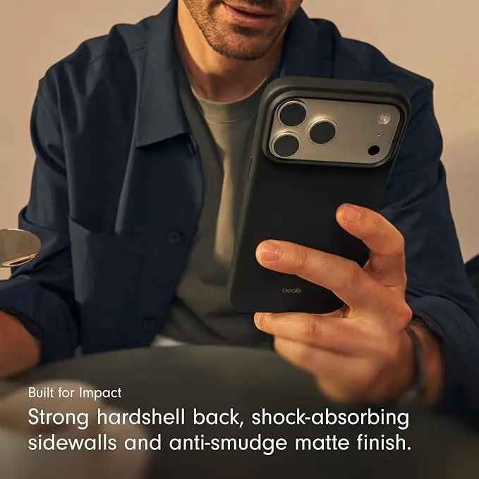 Beats iPhone 17 Case with MagSafe & Camera Control, Matte Finish, Microfiber Lining – Granite Gray image 5