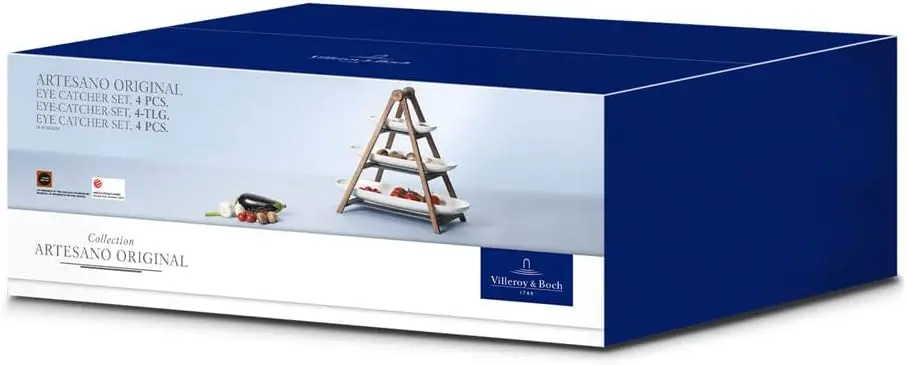 Villeroy & Boch Artesano Original 3 Tier Tray Stand, Acacia Wood, Brown image 4