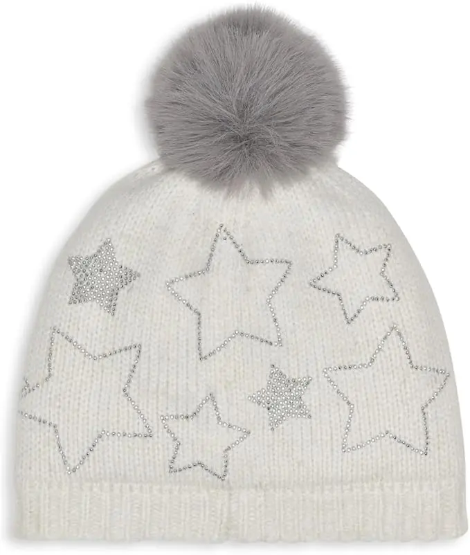 Karl Lagerfeld Womens Star Power Faux Fur Beanie image 3