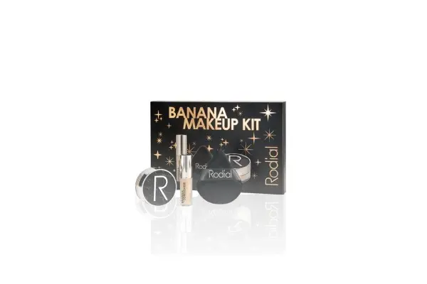 Rodial Banana Makeup Kit - Rodial Deluxe Makeup Gift Set with Banana Lowlighter 0.05 fl oz, Glass Powder 0.2 oz & Powder Puff - Complexion Brightening, Illuminating & Flawless Finish Set image