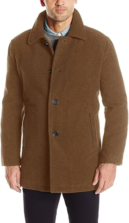 Cole Haan Men’s Button Up Wool Plush Car Coat image 1