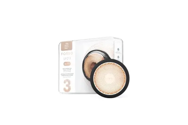 FOREO UFO 3 Deep Face Moisturiser - 5-in-1 Facial Spa - Red Light, Warming, Cooling, Massage, Anti Aging - Face Mask Skin Care - Black image