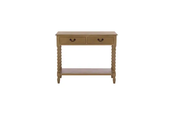 SAFAVIEH Home Collection - Athena Desert Brown Console Table with 2 Drawers and 1 Shelf, Farmhouse Accent Entryway Table (CNS5702F) image