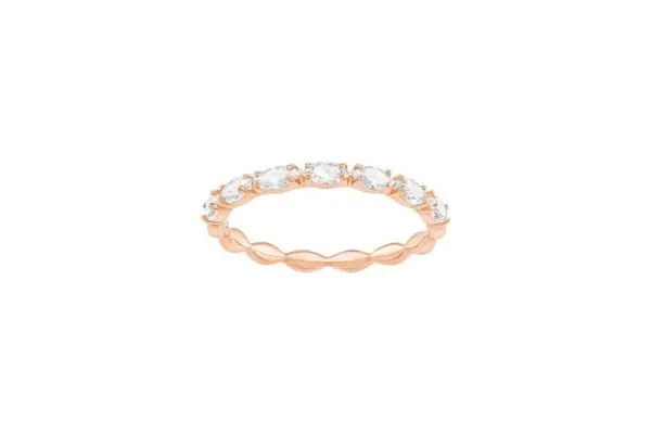 SWAROVSKI Crystal Vittore Marquise Rose Gold-Tone Stackable Ring - Size 7 image