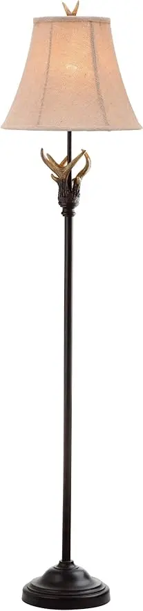 SAFAVIEH Lighting Collection Sundance Rustic Farmhouse Antler Brown 62-inch Standing Living Room Bedroom Home Office Floor Lamp (LED Bulb Included) image 2