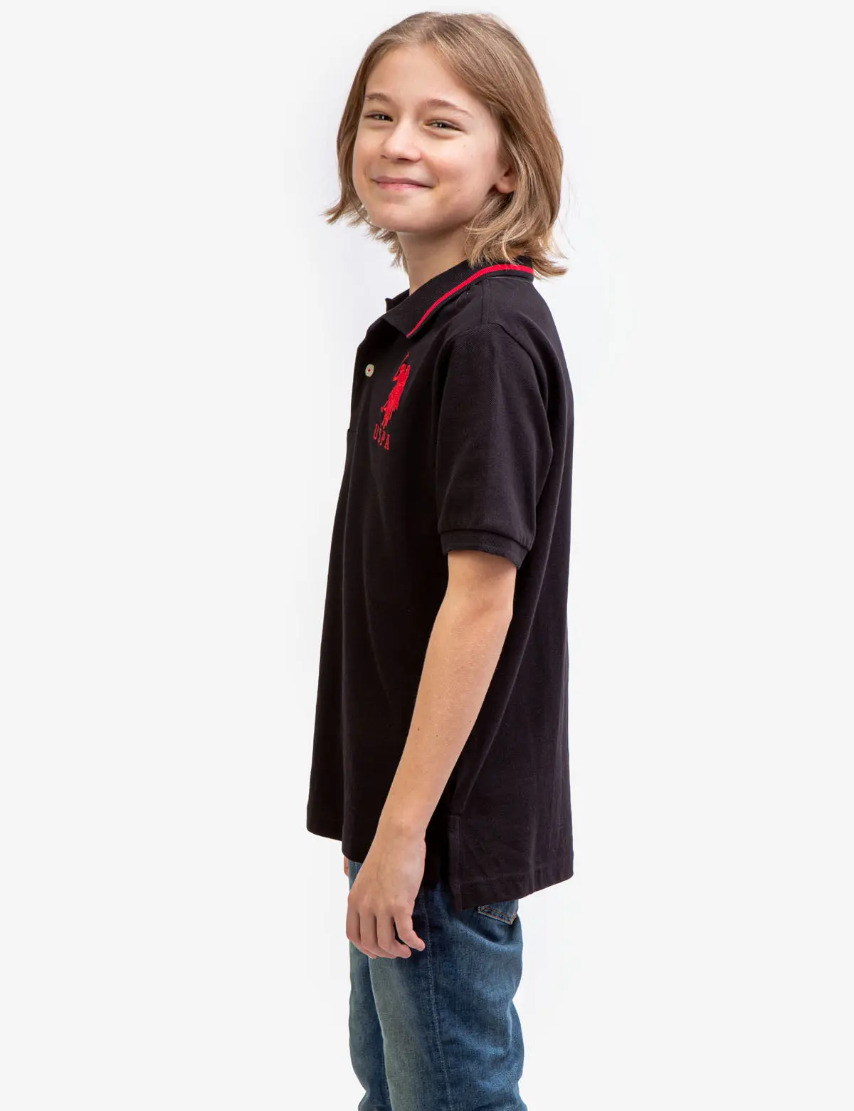 BOYS PIQUE SOLID POLO SHIRT image 6